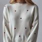 Valentine's Day Heart Pattern Crew Neck Sweater