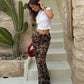 Leopard Print Length Skirt