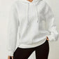 Solid Textured Drawstring Hoodie