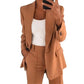 EleganceEssence™    |     Solid Color Blazer Long Sleeve