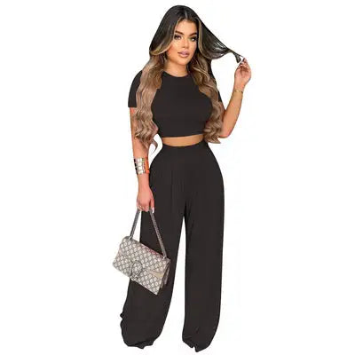 RelaxChic™      |      Casual Crop Top Set