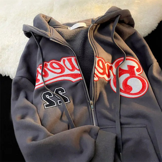 LetterLuxe™      |     Letter Embroidery Hoodies for Women