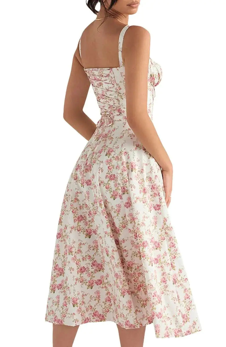 BloomWaist™     |      Floral Midriff Waist Shaper Dress