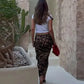 Leopard Print Length Skirt