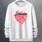 Men's Fleece-Lined Heart Design Sweatshirt