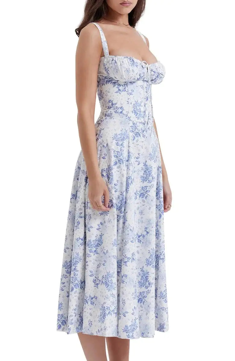 BloomWaist™     |      Floral Midriff Waist Shaper Dress