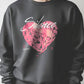 Men's Fleece-Lined Heart Design Sweatshirt