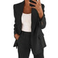 EleganceEssence™    |     Solid Color Blazer Long Sleeve