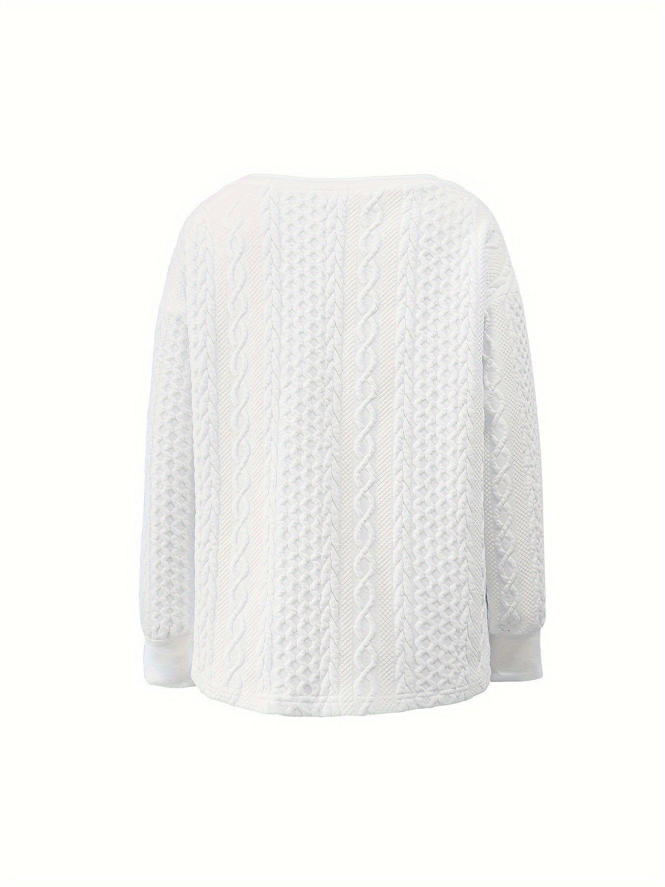 Cable Knit Pullover Sweatshirt