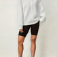 Solid Textured Drawstring Hoodie