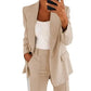 EleganceEssence™    |     Solid Color Blazer Long Sleeve