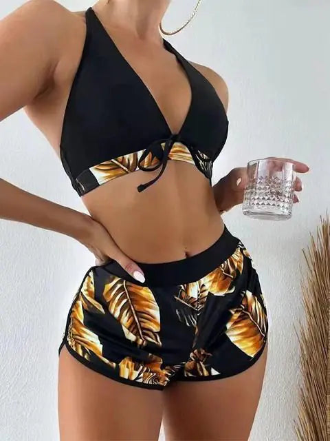 WaveWaist™      |     High Waist Bikini Set Swimwear