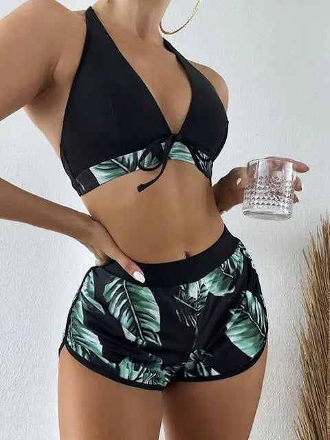 WaveWaist™      |     High Waist Bikini Set Swimwear