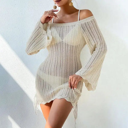 SunsetKnit™    |     Solid Color Knitted Beach Dress