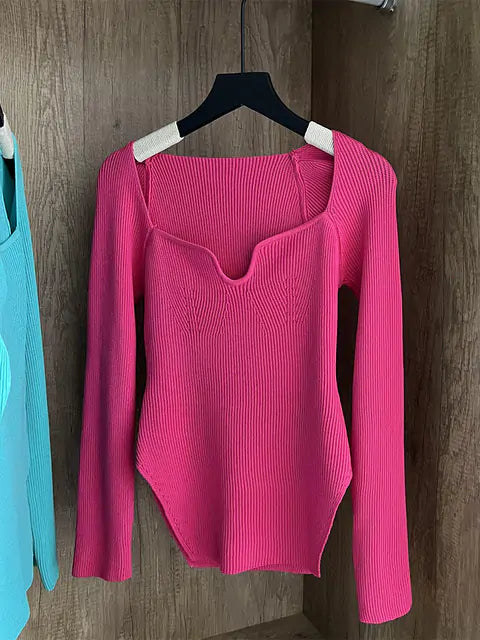 CozyKnit™    |     Woman's Long Sleeve Knitted Pullover