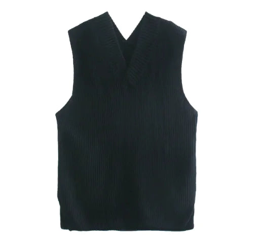 VistaKnit™    |      V-neck Knitted Sleeveless Vest