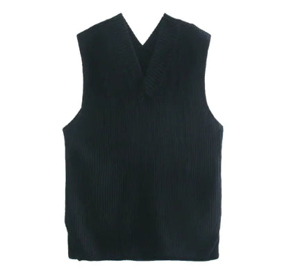 VistaKnit™    |      V-neck Knitted Sleeveless Vest