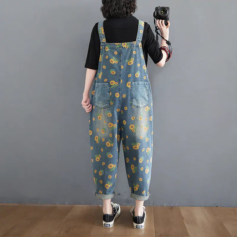 SunBloom™     |      Sunflower Printed Overalls