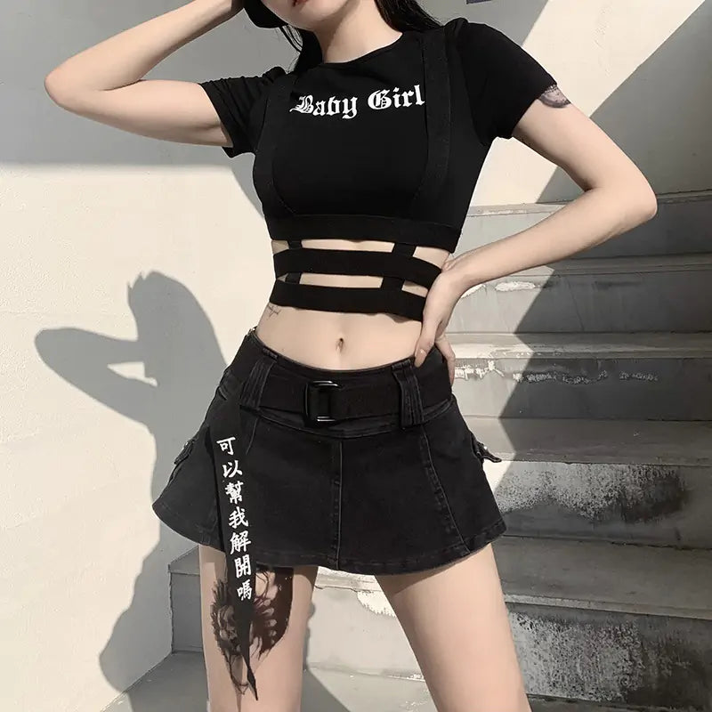 ChicCrop™        |      Crop Top O-Neck T-shirt